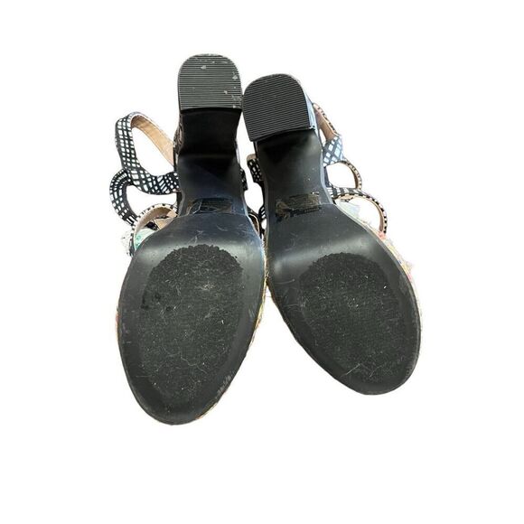 Betsey Johnson Marcy Funky colorful Block Heel Animal Print Sandals Size 6.5 - Picture 5 of 5